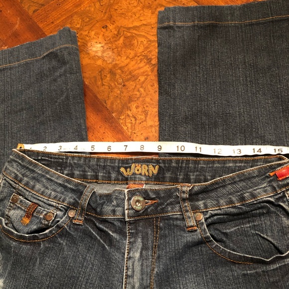 ⭐️⭐️⭐️Worn Jeans⭐️⭐️⭐️Flare Jeans Size 12⭐️⭐️⭐️ - Picture 6 of 8